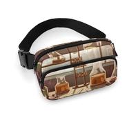 Fanny Pack for Men&Women Crossbody Waist Bag Small Sling Backpack Fall Autumn Leaves Belt Bag, Chemistry Lab, 20x13cm