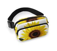 Fanny Pack for Men&Women Crossbody Waist Bag Small Sling Backpack Flower Sunflower Belt Bag, Flower Sunflower, 20x13cm