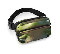 Fanny Pack for Men&Women Crossbody Waist Bag Small Sling Backpack Flowers on Table Belt Bag, Frog on the Ground, 20x13cm