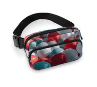 Fanny Pack for Men&Women Crossbody Waist Bag Small Sling Backpack Fresh Flower Images Belt Bag, A Lot of Balloons, 20x13cm