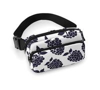 Fanny Pack for Men&Women Crossbody Waist Bag Small Sling Backpack Ice Cream Hand Drawn Belt Bag, Dark Purple Fruit, 20x13cm