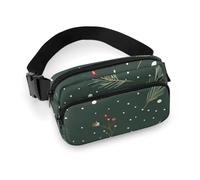 Fanny Pack for Men&Women Crossbody Waist Bag Small Sling Backpack Ice Cream Hand Drawn Belt Bag, Small Pine Branch, 20x13cm
