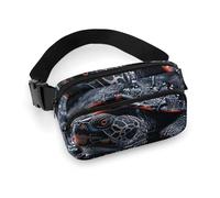 Fanny Pack for Men&Women Crossbody Waist Bag Small Sling Backpack Neon Heart Pattern Belt Bag, Swim in Water, 20x13cm