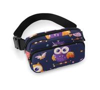 Fanny Pack for Men&Women Crossbody Waist Bag Small Sling Backpack Yellow Lemon Slices Belt Bag, Cartoon Owl Pattern, 20x13cm