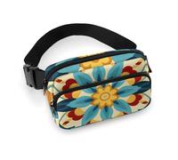 Fanny Pack for Men&Women Crossbody Waist Bag Small Sling Backpack Yoga Pug Belt Bag, Colorful Arabic Editable File Yellow, 20x13cm