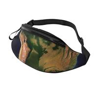 Fanny Pack for Men Women Crossbody Waist Bag South America Satellite Image Belt Bag with Adjustable Strap Hip Bum Bag, Black, One Size