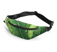 Fanny Pack for Men Women Cute Banana Leavesprinted Crossbody Belt Bags Sports Waist Bag ForTravel Running Hiking Walking Workout, Cute banana leaves, 36*15cm