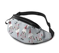Fanny Pack for Men Women, Cute Christmas Gnomes Waist Pack Bag with Belt Adjustable Sling Pocket Crossbody Shoulder Bag Chest Bag for Traveling Hiking Cycling Running
