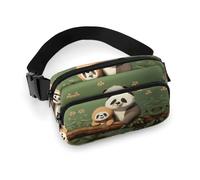 Fanny Pack for Men Women Cute Panda And Sloth Belt Bag Lightweight Waist Bag Pack Full Printed Pack With Adjustable Strap For Running Hiking Travel, style, 20x13cm