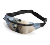 Fanny Pack for Men Women Cute Polar Bearprinted Crossbody Belt Bags Sports Waist Bag ForTravel Running Hiking Walking Workout, Cute Polar Bear, 36*15cm