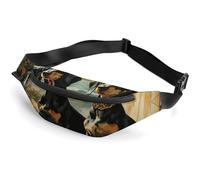 Fanny Pack for Men Women Dachshund Dog Bentoprinted Crossbody Belt Bags Sports Waist Bag ForTravel Running Hiking Walking Workout, Dachshund Dog Bento, 36*15cm