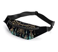 Fanny Pack for Men Women Dark Dream Catcherprinted Crossbody Belt Bags Sports Waist Bag ForTravel Running Hiking Walking Workout, Dark dream catcher, 36*15cm