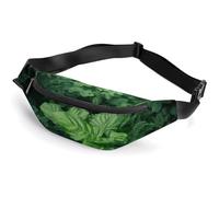 Fanny Pack for Men Women Densely Growing Green Plantsprinted Crossbody Belt Bags Sports Waist Bag ForTravel Running Hiking Walking Workout, Densely Growing Green Plants, 36*15cm