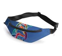 Fanny Pack for Men Women DNA Chain Photoes Waist Pack Small Belt Bag with Adjustable Strap Waterproof Sling Bag Fashion Crossbody Bag Bum Bag for Travel Hiking Running, white, 14.2x5.9 Inches