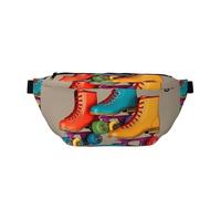 Fanny Pack for Men Women Dolphins Art Belt Bag with Adjustable Strap Fashion Waist Bag Waist Pack for Travel, Roller Skates, One Size