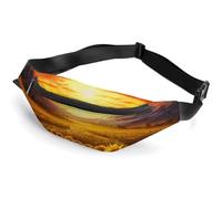 Fanny Pack for Men Women Dreamlike Sunset Of A Sunflower Fieldprinted Crossbody Belt Bags Sports Waist Bag ForTravel Running Hiking Walking Workout, Dreamlike Sunset Of A Sunflower Field, 36*15cm
