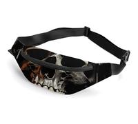Fanny Pack for Men Women Eerie Scary Skullprinted Crossbody Belt Bags Sports Waist Bag ForTravel Running Hiking Walking Workout, Eerie Scary Skull, 36*15cm