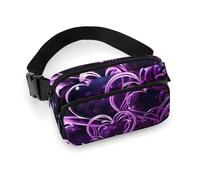 Fanny Pack for Men Women Fashional Purple Hearts Belt Bag Lightweight Waist Bag Pack Full Printed Pack With Adjustable Strap For Running Hiking Travel, style, 20x13cm