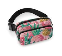 Fanny Pack for Men Women Flamingo Pineapple Belt Bag Lightweight Waist Bag Pack Full Printed Pack With Adjustable Strap For Running Hiking Travel, style, 20x13cm