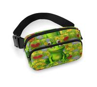 Fanny Pack for Men Women Frog Belt Bag Lightweight Waist Bag Pack Full Printed Pack With Adjustable Strap For Running Hiking Travel, style, 20x13cm