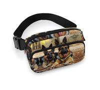 Fanny Pack for Men Women German Shepherd Dog Belt Bag Lightweight Waist Bag Pack Full Printed Pack With Adjustable Strap For Running Hiking Travel, style, 20x13cm