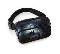 Fanny Pack for Men Women Gothic Happy Halloween Belt Bag Lightweight Waist Bag Pack Full Printed Pack With Adjustable Strap For Running Hiking Travel, style, 20x13cm
