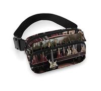 Fanny Pack for Men Women Guitar Bass Music Musical Instruments Belt Bag Lightweight Waist Bag Pack Full Printed Pack With Adjustable Strap For Running Hiking Travel, style, 20x13cm
