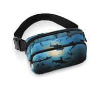 Fanny Pack for Men Women Hammerhead Sharks Belt Bag Lightweight Waist Bag Pack Full Printed Pack With Adjustable Strap For Running Hiking Travel, style, 20x13cm