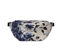 Fanny Pack for Men Women Heart Shape Falling Belt Bag with Adjustable Strap Fashion Waist Bag Waist Pack for Travel, Purple Flowers, One Size
