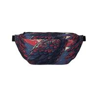 Fanny Pack for Men Women Heart Shape Falling Belt Bag with Adjustable Strap Fashion Waist Bag Waist Pack for Travel, Red Hawk, One Size