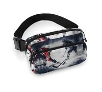 Fanny Pack for Men Women Ice Hockey Art Belt Bag Lightweight Waist Bag Pack Full Printed Pack With Adjustable Strap For Running Hiking Travel, style, 20x13cm