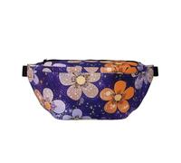 Fanny Pack for Men Women Light Indigo Traditional Pattern Belt Bag with Adjustable Strap Fashion Waist Bag Waist Pack for Travel, Round Blue Flowers, One Size