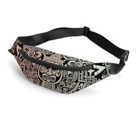 Fanny Pack for Men Women Mayan Calendar End Of The Worldprinted Crossbody Belt Bags Sports Waist Bag ForTravel Running Hiking Walking Workout, Mayan Calendar End Of The World, 36*15cm