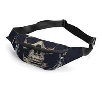 Fanny Pack for Men Women Movie Aesthetic Skullprinted Crossbody Belt Bags Sports Waist Bag ForTravel Running Hiking Walking Workout, Movie Aesthetic Skull, 36*15cm