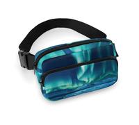 Fanny Pack for Men Women Northern Lights Belt Bag Lightweight Waist Bag Pack Full Printed Pack With Adjustable Strap For Running Hiking Travel, style, 20x13cm