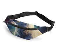 Fanny Pack for Men Women Northern Lights Polar Bearprinted Crossbody Belt Bags Sports Waist Bag ForTravel Running Hiking Walking Workout, Northern Lights Polar Bear, 36*15cm