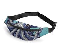 Fanny Pack for Men Women Octopus Designprinted Crossbody Belt Bags Sports Waist Bag ForTravel Running Hiking Walking Workout, Octopus Design, 36*15cm