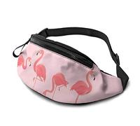 Fanny Pack for Men Women, Pink Flamingos Waist Pack Bag with Belt Adjustable Sling Pocket Crossbody Shoulder Bag Chest Bag for Traveling Hiking Cycling Running