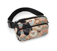 Fanny Pack for Men Women Pomeranians Pattern Belt Bag Lightweight Waist Bag Pack Full Printed Pack With Adjustable Strap For Running Hiking Travel, style, 20x13cm