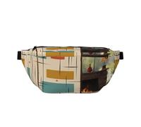 Fanny Pack for Men Women Roast Chicken Hen Farm Belt Bag with Adjustable Strap Fashion Waist Bag Waist Pack for Travel, Mid Century Modern, One Size