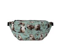 Fanny Pack for Men Women Roast Chicken Hen Farm Belt Bag with Adjustable Strap Fashion Waist Bag Waist Pack for Travel, Otters, One Size
