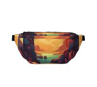 Fanny Pack for Men Women Santa Claus Wearing Glasses Belt Bag with Adjustable Strap Fashion Waist Bag Waist Pack for Travel, Rocks By the Sea, One Size