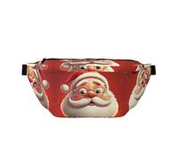 Fanny Pack for Men Women Santa Claus Wearing Glasses Belt Bag with Adjustable Strap Fashion Waist Bag Waist Pack for Travel, Santa Claus Wearing Glasses, One Size