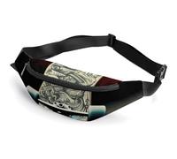 Fanny Pack for Men Women Skate Boards Waist Pack Small Belt Bag with Adjustable Strap Waterproof Sling Bag Fashion Crossbody Bag Bum Bag for Travel Hiking Running, white, 14.2x5.9 Inches