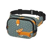 Fanny Pack for Men Women, Sports Waist Bag Pack, Belt Bag for Travel Hiking Running, Red Little Foxes