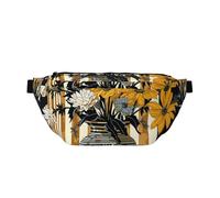 Fanny Pack for Men Women The Lion Has Long Hair Belt Bag with Adjustable Strap Fashion Waist Bag Waist Pack for Travel, Yellow Striped Vase, One Size