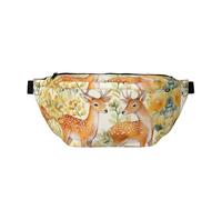 Fanny Pack for Men Women The Lion Has Long Hair Belt Bag with Adjustable Strap Fashion Waist Bag Waist Pack for Travel, Yellow and White Animals, One Size