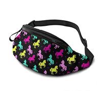 Fanny Pack for Men Women, Unicorn Silhouette Waist Pack Bag with Belt Adjustable Sling Pocket Crossbody Shoulder Bag Chest Bag for Traveling Hiking Cycling Running