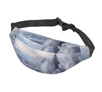 Fanny Pack for Men Women Waist Bag Adjustable Waist Pack Crossbody Belt Bag 3D Graphics Universe Space Bum Bag, Winter Landscape, One Size