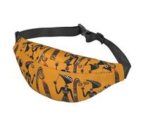Fanny Pack for Men Women Waist Bag Adjustable Waist Pack Crossbody Belt Bag circular key Bum Bag, Creative African Culture2, One Size